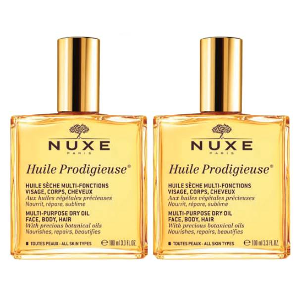 Nuxe Сухое масло для лица, тела и волос Huile, 2 х 100 мл (Nuxe, Prodigieuse)