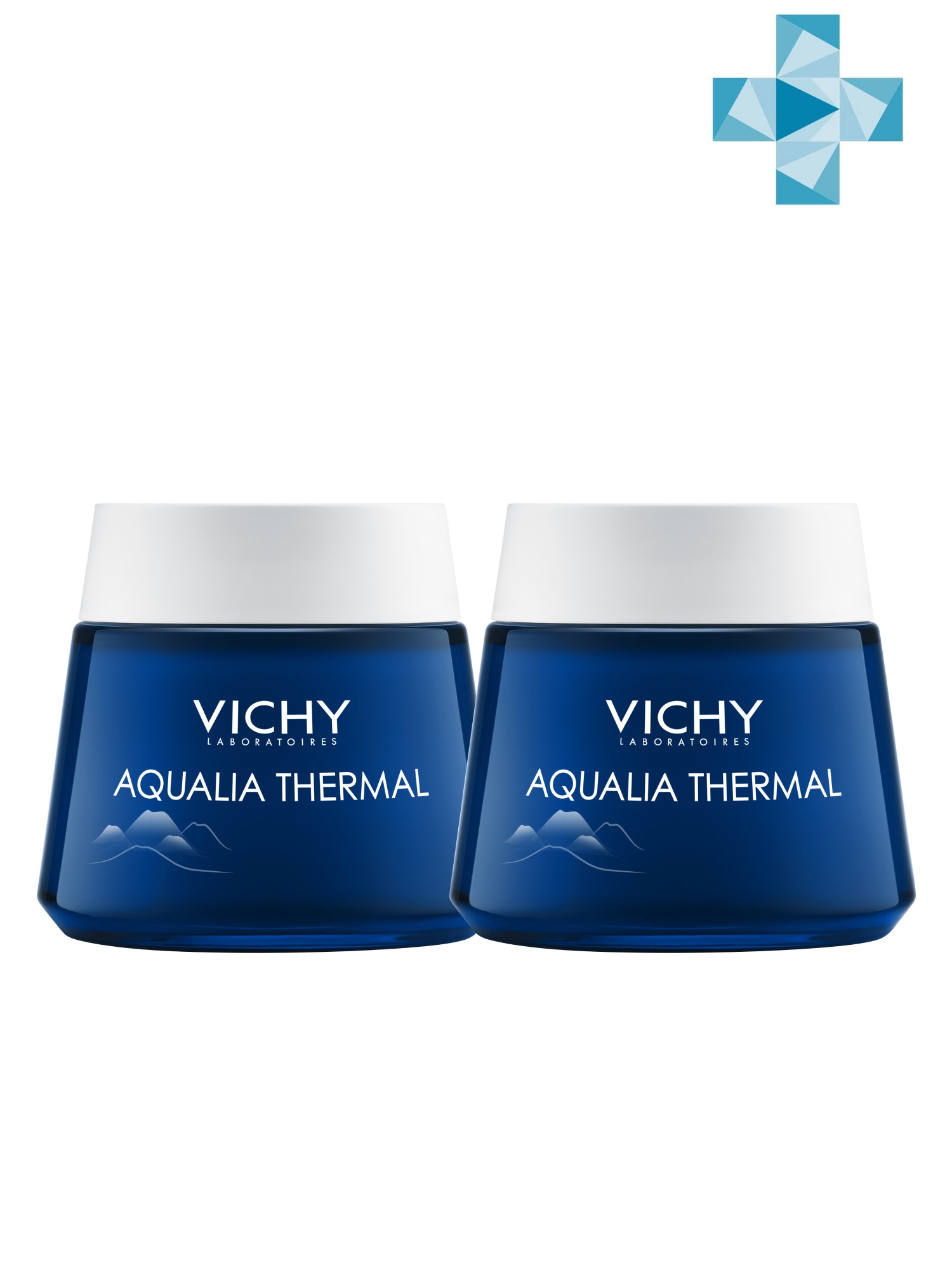Vichy Комплект Аквалия Термаль Ночной Спа-ритуал крем-гель, 2 шт. по 75 мл (Vichy, Aqualia Thermal)