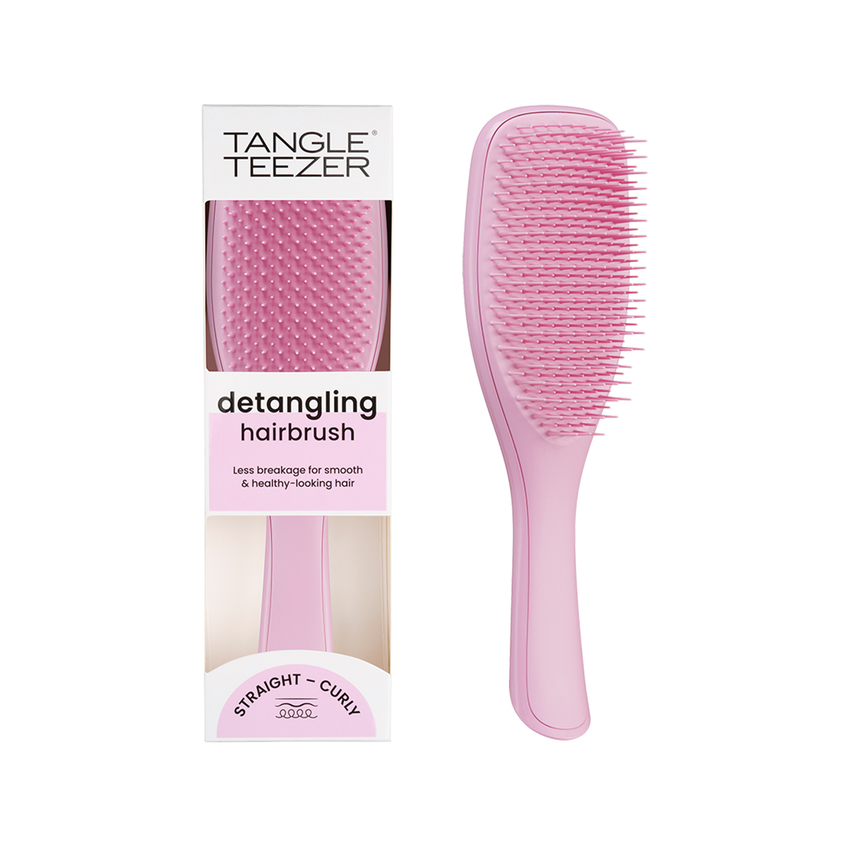 Tangle Teezer Расческа для прямых и волнистых волос Rosebud Pink, 40×65×225 мм (Tangle Teezer, The Ultimate Detangler)