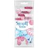 Станок Gillette Simply Venus 3 женский одноразовый, 4 шт