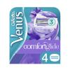 Cменные картриджи для бритья Venus Breeze cо встроенными подушечками с гелем (4 шт)