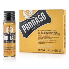 Proraso Горячее масло для бороды Wood and Spice 17 мл x 4. фото