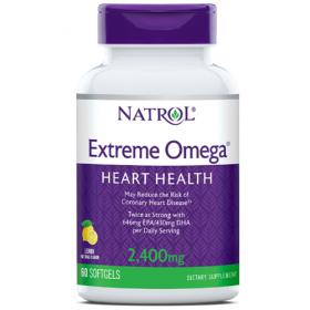 Natrol Омега Extreme со вкусом лимона 2400 мг, 60 капсул. фото