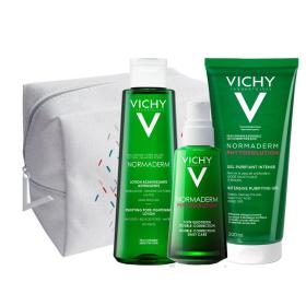 Vichy Набор для проблемной кожи очищающий гель 200 мл  корректирующий крем-уход 50 мл  очищающий лосьон 200 мл. фото