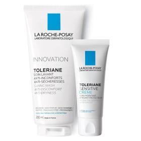 La Roche-Posay Набор Sensitive для чувствительной кожи увлажняющий крем с легкой текстурой 40 мл  очищающий гель для 200 мл. фото