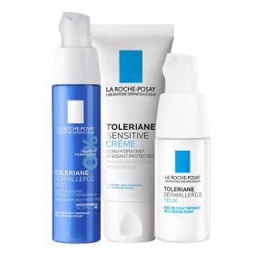 La Roche-Posay Набор комплексный уход для увлажнения чувствительной кожи увлажняющий крем 40 мл  успокаивающий уход для кожи вокруг глаз 20 мл  ночной интенсивный уход 40 мл. фото