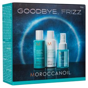 Moroccanoil Набор для непослушных волос Goodbye Frizz шампунь 70 мл кондиц 70 мл спрей-защита 50 мл. фото