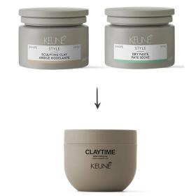 Keune Матовая глина сильной фиксации для укладки волос Claytime, 100 мл. фото