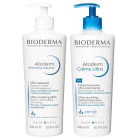 Bioderma Набор для лица и тела бальзам интенсив 500 мл  крем Ультра 500 мл. фото