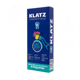 Klatz Набор Зубная паста Свежее дыхание, 75 мл  Зубная паста Комплексный уход, 75 мл  Зубная щетка средняя, 1 шт. фото