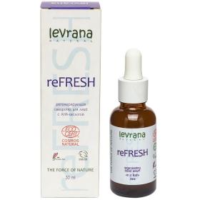 Levrana Регенерирующая сыворотка для лица reFresh с AHA-кислотой, 30 мл. фото
