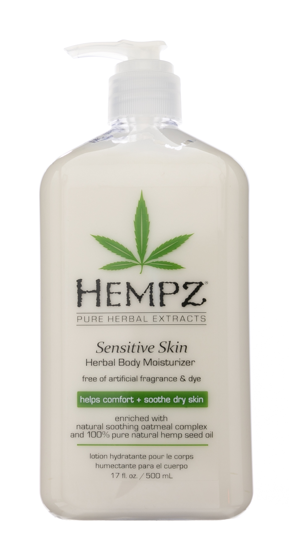 Хемпз Увлажняющее молочко для чувствительной кожи Sensitive Skin Herbal Moisturizer, 500 мл (Hempz, Чувствительная кожа) фото 0