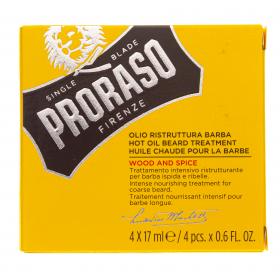 Proraso Горячее масло для бороды Wood and Spice 17 мл x 4. фото