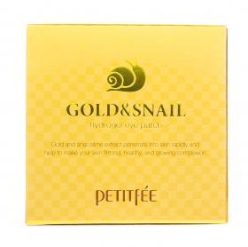Petitfee Патчи для глаз гидрогелевые с золотом и экстрактом улитки Gold  Snail Eye Patch, 60 шт. фото